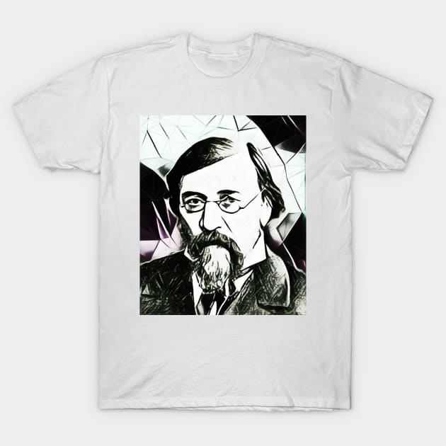 Rufus Wilmot Griswold Black And White Portrait | Rufus Wilmot Griswold Artwork 3 T-Shirt by JustLit